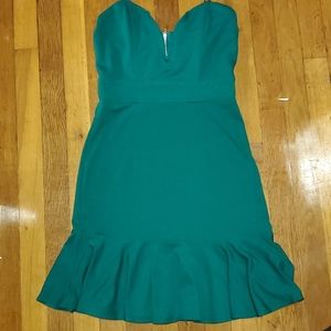 NWT Strapless Green Dress Sz M